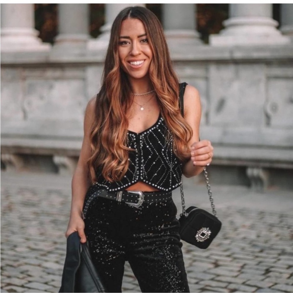 ZARA BEADED MINI CROSSBODY BAG